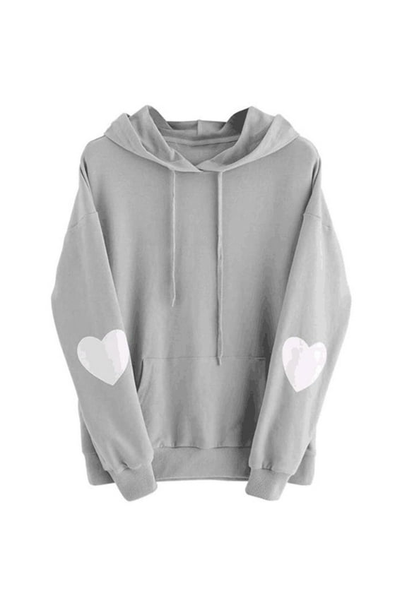 Women Hooded Casual Hooded Slim-fit Printing Sweater Coat Tops on