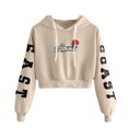thumbnail image 1 of Fesfesfes Women Hooded Casual Long Sleeve Tops Ladies Printed Sweatshirt Short Blouse or, 1 of 3
