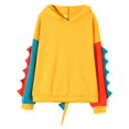 thumbnail image 1 of Fesfesfes Women Hooded Casual Loose Long Sleeve Splice Dinosaur Sweatshirt Tops Clearance, 1 of 1
