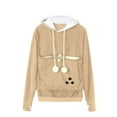 thumbnail image 1 of Fesfesfes Women Hooded Casual Pet Dog Cat Holder Carrier Coat Pouch Large Pocket Hoodie Tops Clothes Sale, 1 of 4