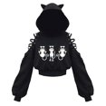 thumbnail image 1 of Fesfesfes Women Hooded Cat Ear Hoodie Pullover Long Sleeve Hooded Sweatshirt Cute Blouse Tops on, 1 of 7