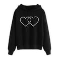 thumbnail image 1 of Fesfesfes Women Hooded Hoodie Printing Loose Casual Long Sleeve Sweatshirt Tops or, 1 of 5