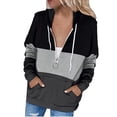 thumbnail image 1 of Fesfesfes Women Hooded Hoodie Zip Long Sleeve Lightweight Sweatshirts Pockets Coat Tops Clearance Under $10, 1 of 6