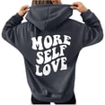 thumbnail image 1 of Fesfesfes Women Hooded Loose Sweatshirts Drawstring Hoodies Back Graphic Shirts Casual Pullover Long Sleeve Tops With Pocket, 1 of 7