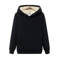 thumbnail image 1 of Fesfesfes Women Hooded Solid Hooded Loose Long Sleeve Tops Casual Sweatshirt Plus Size $10, 1 of 6