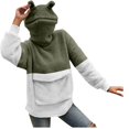 thumbnail image 1 of Fesfesfes Women Hooded Fashion Three-Dimensional Pocket Cute Design Pullover Sweatershirt Tops, 1 of 7