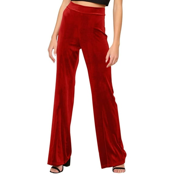 Fesfesfes Women Leggings Casual Solid Color Straight-leg High Waist Elastic Sports Yoga Pants