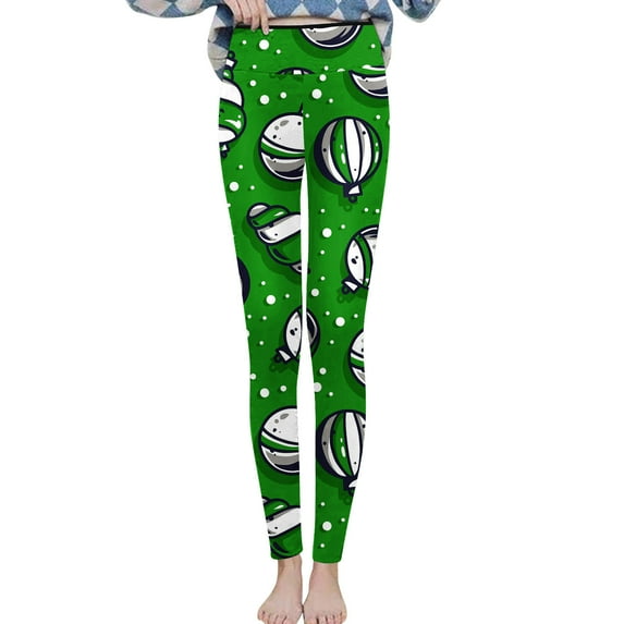 Fesfesfes Women Leggings Printing Warm Tight Thick Plush Wool Waist Full Length Pants Trousers Leggings