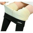 thumbnail image 1 of Fesfesfes Women Leggings Winter Lamb Fleece Leggings Plus Fleece Outer Embroidery Thread Gray High Waist Warm Small Black Pants, 1 of 6