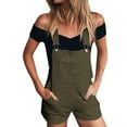 thumbnail image 1 of Fesfesfes Women Loose Denim Jumpsuit Bib Pants Overalls Jeans Denim Shorts Jumpsuit, 1 of 6