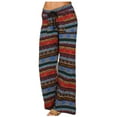 thumbnail image 1 of Fesfesfes Women Pant Fashion Printing Pokets Casual Elastic Drawstring Loose Trousers Pants, 1 of 6