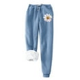thumbnail image 1 of Fesfesfes Women Pant Fleece Lined Pant Ladies High Waist Keep Warm Long Thermal Pants Full Length Thick Pants Leggings Under $10, 1 of 6