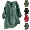 thumbnail image 1 of Fesfesfes Women Plus Size Blouse Women's Fashion Casual T-Shirt Short Sleeve V-Neck Sweatshirt Tops Blouse Womens Tees 4XL(US:16), 1 of 4
