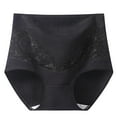 thumbnail image 1 of Fesfesfes Women Plus Solid Lace Plus Size High Waist Leak Proof Cotton Crotch Shorts Underwear Panties Plus Size Womens Underwear, 1 of 3