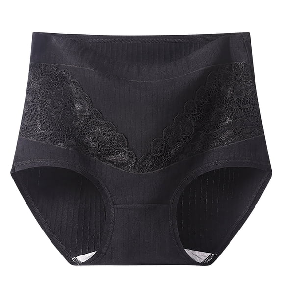 Fesfesfes Women Plus Solid Lace Plus Size High Waist Leak Proof Cotton Crotch Shorts Underwear Panties Plus Size Womens Underwear
