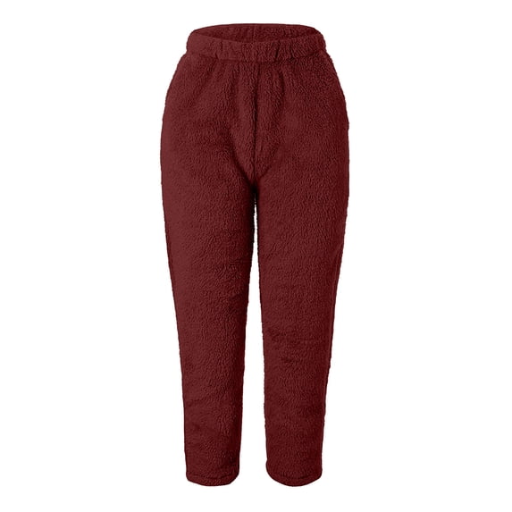 Fesfesfes Women Plush Pant Warm Fitness Sport Leggings Winter Fleece Legging Pants
