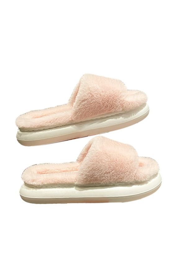 Women'S Shoes Women's Memory Sponge Slippers House Bedroom Slippers For Women Fuzzy Plush Comfy Lined Slide Shoes 5.5-6(36-37)