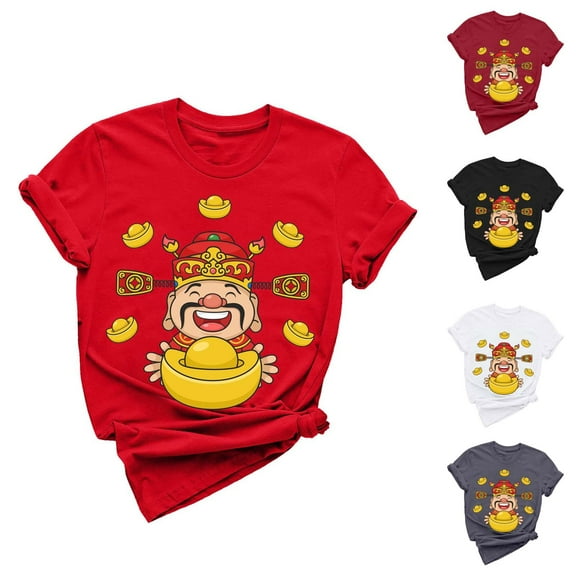 Fesfesfes Women Shirt Fashion Women Short Sleeve Round-Neck Solid Casual Elastic Comfy Blouse Short Sleeve Waffle Shirt Women L(US:8)