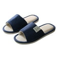 thumbnail image 1 of Fesfesfes Women Shoes Casual Home Linen Slippers Indoor Non-slip Wear Couple Slippers Four Seasons Can Wear Floor Mute Lightweight Cloth Slippers 9-9.5(42-43), 1 of 6