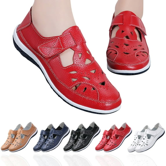Fesfesfes Women Shoes Round Toe Lightweight Comfortable Slippers Platform Hollowed Out Casual Shoes 41(8.5)
