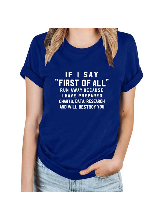 Women Short Sleeve Tshirt Women Letter Printed Short Sleeved Top Mama Tshirt L(US:8)