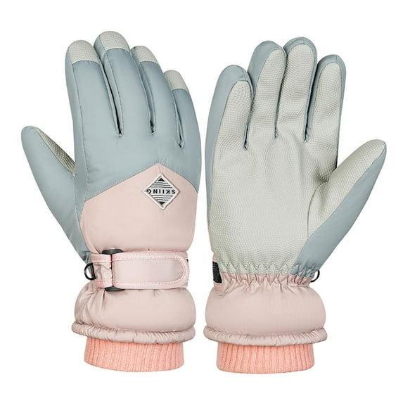 Fesfesfes Women Ski Gloves Winter Warm Cozy Outdoor Windproof Snowboard Gloves For Youth Skiing Snowboarding Motorcycling Shoveling Gloves