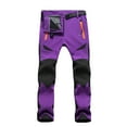 thumbnail image 1 of Fesfesfes Women Ski Pant Insulated Bib Overalls Solid Color Pocket Trousers Snow Pants, 1 of 4