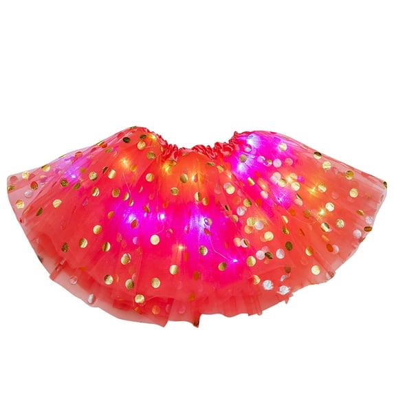 Fesfesfes Women Skirt 3 Level Mesh Tulle Skirt Princess Skirt With LED Small Bulb Skirt Clothes Sale