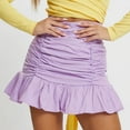 thumbnail image 1 of Fesfesfes Women Skirt Casual Solid High Waist Ruffled Zipper Fish Tail Short Skirt, 1 of 8