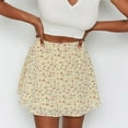 thumbnail image 1 of Fesfesfes Women Skirt Floral High Waist Mini Skirt Chiffon Zipper A-Line Short Skirt or, 1 of 9