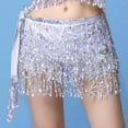 thumbnail image 1 of Fesfesfes Women Skirt Sexy Hip Scarf Sequined Tassel Waist Scarf Adult Female Belly Dance Dress Bandage Waist Chain Skirt Tops on, 1 of 7