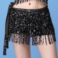thumbnail image 1 of Fesfesfes Women Skirt Sexy Hip Scarf Sequined Tassel Waist Scarf Adult Female Belly Dance Dress Bandage Waist Chain Skirt Under $10, 1 of 7