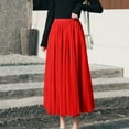thumbnail image 1 of Fesfesfes Women Skirt Solid Skirt Strap Ladies Floral Skirts Mesh High Waist Skirt Pleated Skirt Clothes Sale, 1 of 4
