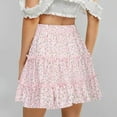 thumbnail image 1 of Fesfesfes Women Skirt Summer Casual Vintage High Waist Floral Print Beach Ruffled Short Skirt, 1 of 8