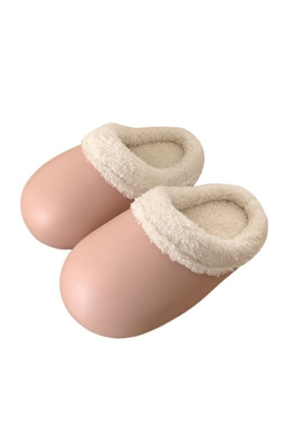 Women Slip On Shoes Winter Indoor Soft Soles Cotton Slippers Gooses Eggs Shoes Bedroom Warm Cotton Shoes Plush Slippers Ladies Cotton Slippers 6.5-7(38-39)