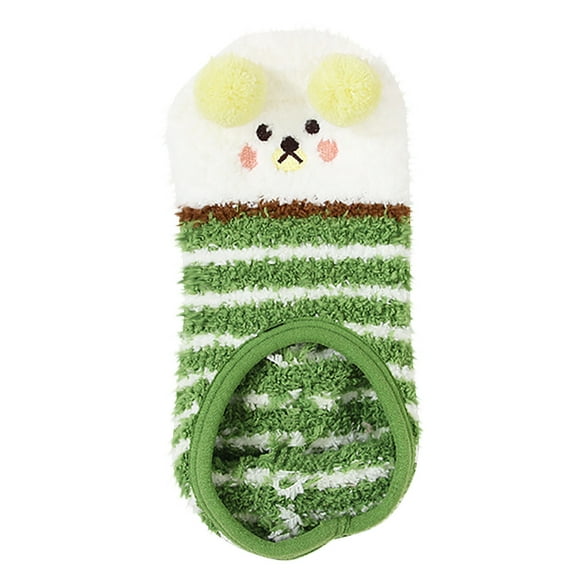 Fesfesfes Women Socks Non-Slip Silica Gel Coral Fleece No-show Socks Thicken Keep Warm Floor Socks