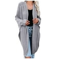 thumbnail image 1 of Fesfesfes Women Sweater Casual V-Neck Long Sleeve Fall Sweater Cardigan Blouse Tops Clothes Sale, 1 of 8