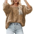thumbnail image 1 of Fesfesfes Women Sweater Long Sleeves Loose Pullover Tops Blouse Knitted Sweater or, 1 of 5