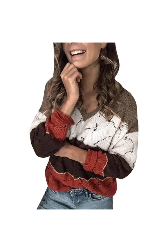 Women Sweaters Button Long Sleeve Knitting Sweatshirt Pullover Tops Blouse Shirt Turtleneck Matching Sweater Plus Size $10