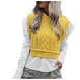 thumbnail image 1 of Fesfesfes Women Sweaters Knitted Pullover Sleeveless Casual Sweater Fall Winter Tops Clothes Sale, 1 of 5