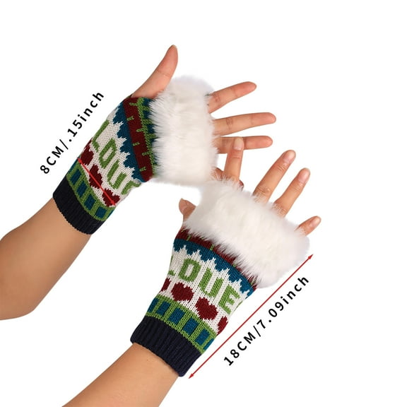 Fesfesfes Women Teen Girls Knitted Arm Fingerless Gloves Keep Warm Winter Gloves Soft Warm Mitten Clothes Sale
