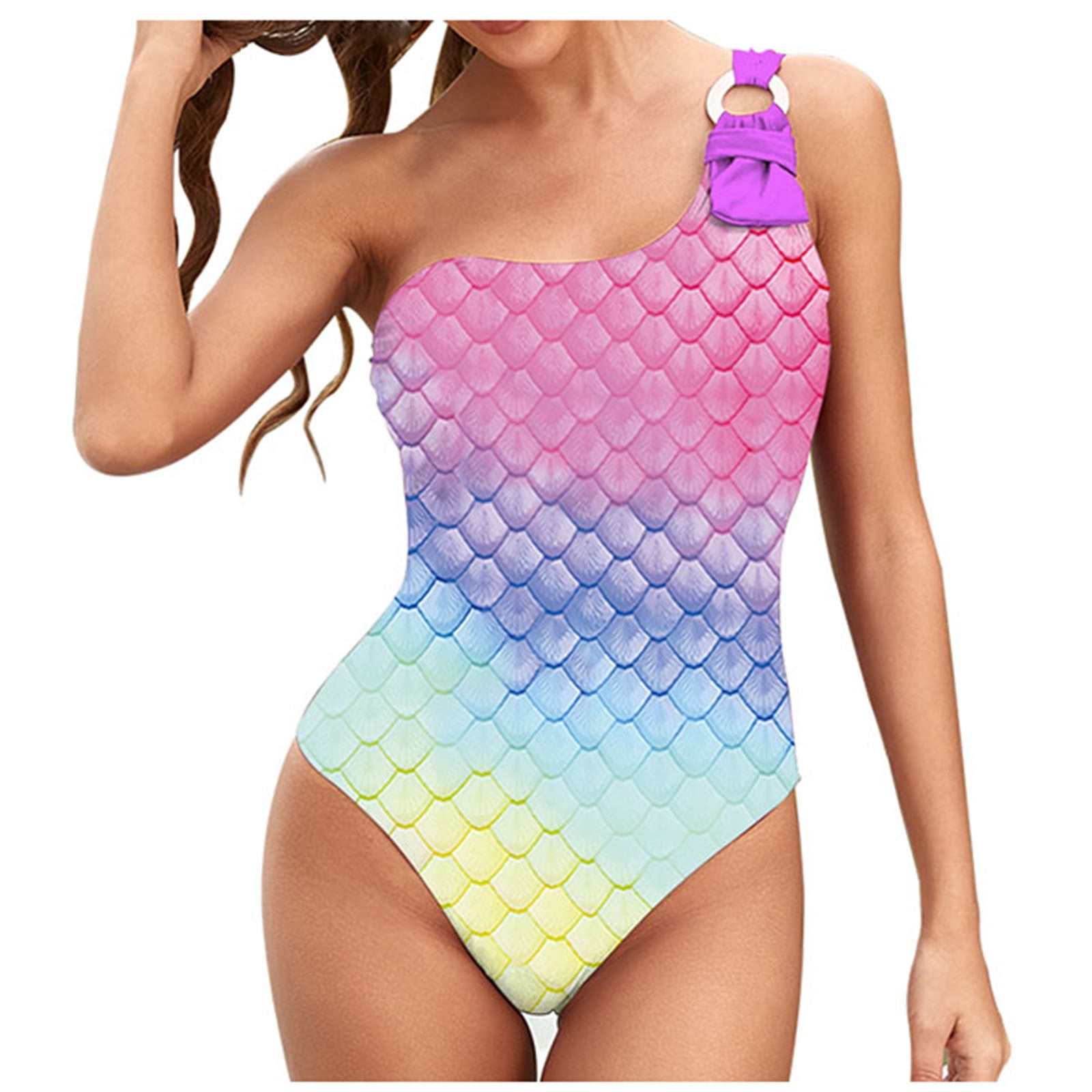 Reduced Women's One Piece Swimsuit Halter Bathing Suit Tummy