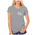 thumbnail image 1 of Fesfesfes Women Tshirt Couples Lover Valentine's Day Short Sleeve Tops Love Print Loose Tops, 1 of 6