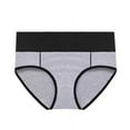 thumbnail image 1 of Fesfesfes Women Underwear Pack 5PC Large Seamless Cotton High Waist Briefs Hip Lifting Underpants Plus Size Underwear For Women, 1 of 4