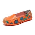 thumbnail image 1 of Fesfesfes Women Walking Shoes Round Toe Fashion Ankle Strap Summer Printing Slip-on Flats Shose 43(10.5), 1 of 9
