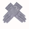 thumbnail image 1 of Fesfesfes Women Winter GLoves Outdoor Plus Velvet Thicken Keep Warm Gloves Casual Windproof Gloves Tops on, 1 of 3