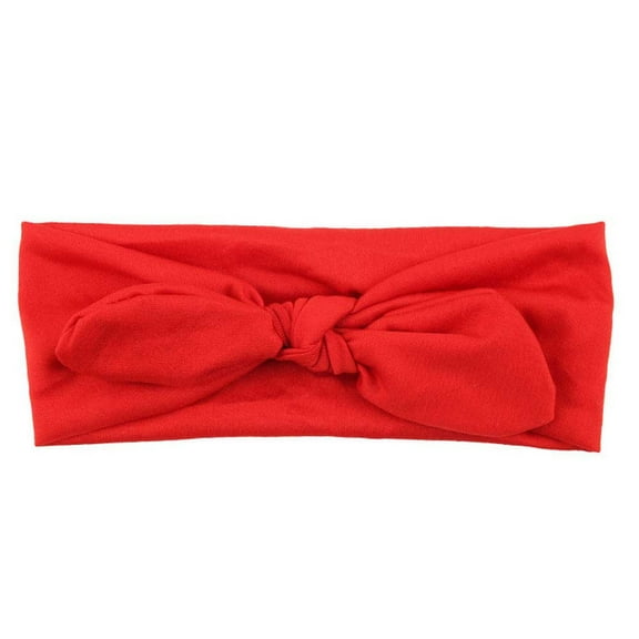 Fesfesfes Women Yoga Elastic Bow Hairband Turban Knotted Rabbit Hair Band Headband BK,,Second Piece Free Shipping