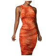 thumbnail image 1 of Fesfesfes Women's Bodycon Dress Fashion New Gorgeous Slim Fit Spandex Dress Sexy Sleeveless Vest O-Neck Tie-Dye Dress Gifts for Her Sale, 1 of 9