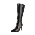 thumbnail image 1 of Fesfesfes Women's Boots Autumn/winter Candy-coloured Side Zipper Embossed High Heel Boots Ladies US:4.5(35), 1 of 8