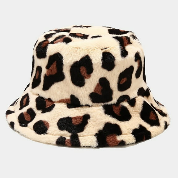 Fesfesfes Women's Bucket Hat Leopard Print Basin Hat Cloth Fisherman Hat Sun Hat
